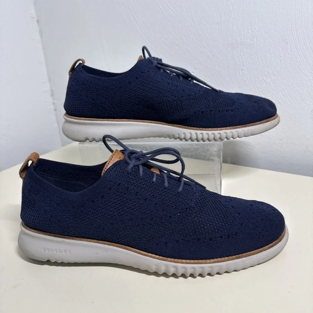 Cole Haan Men's ZERØGRAND Stitchlite Blue Wingtip Oxfords Size 11 M C27569